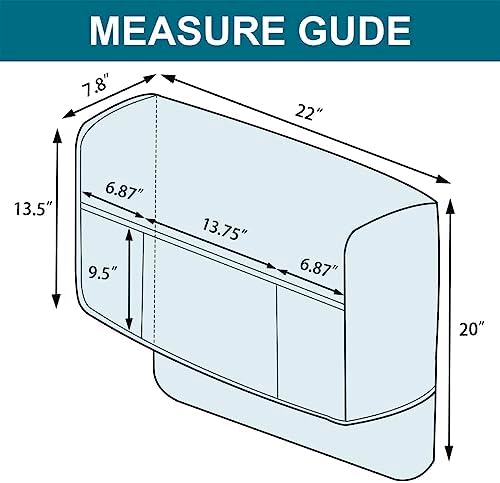 Turquoize 2 Pack Waterproof Armrest Covers for Chairs and Sofas Gray