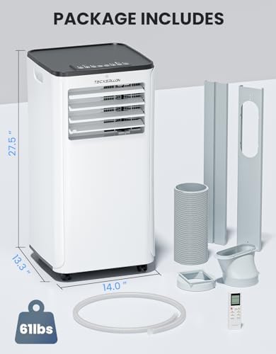 TECXERLLON 10000 BTU Portable AC with Cooling Dehumidifier Fan Sleep Modes
