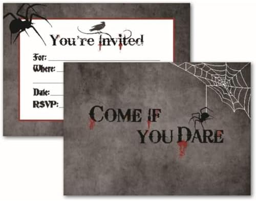 Charmed By Dragons Halloween Party Invites with Envelopes 1