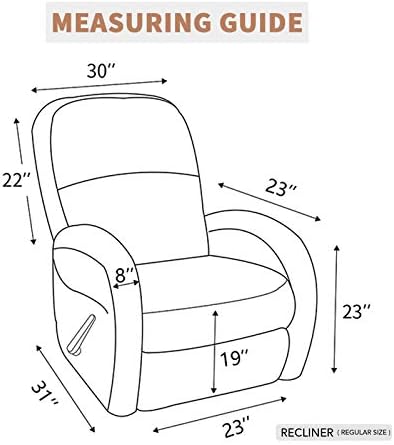 Easy-Going Waterproof Recliner Cover Dark Gray 1 Seat