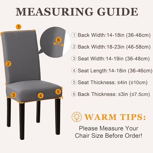 Sufdari Dining Chair Covers Set of 4 - Gray