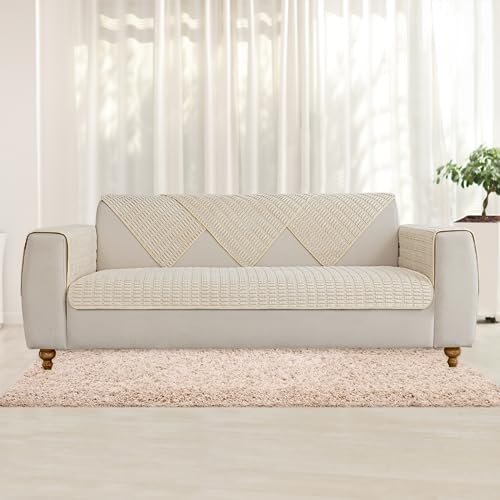 Muamar Dog Bed Cover Sofa Protector 30x70 inch Cream White