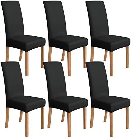 Amazon Basics Dining Chair Covers Pack of 6 Black