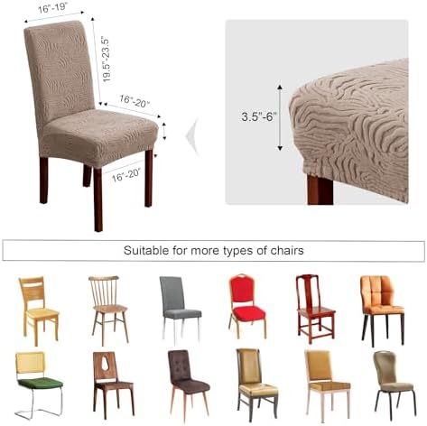 Dining Chair Covers 6 Pack Removable and Washable