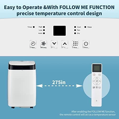 Jojoka 10000 BTU Portable AC with Remote Control 1