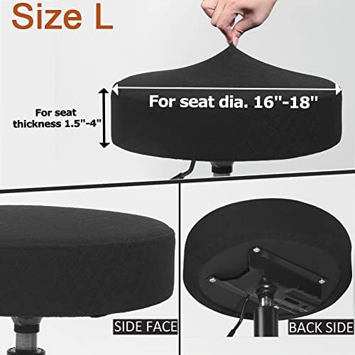 BUYUE Bar Stool Covers Luxury Fabric 16-18 Diameter Slipcover