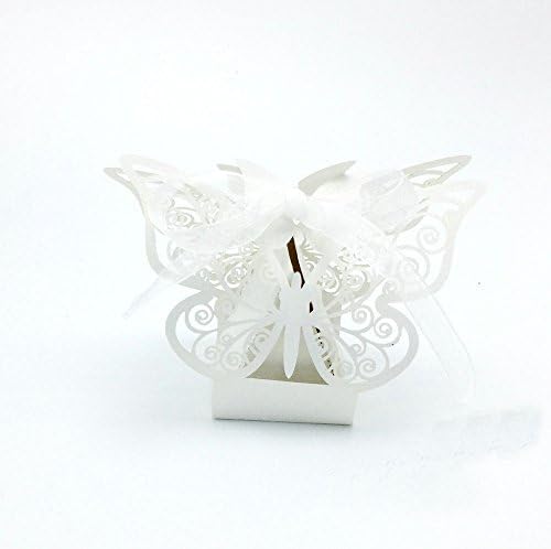 Zorpia 50pcs Laser Cut Butterfly Gift Box Wedding Favor