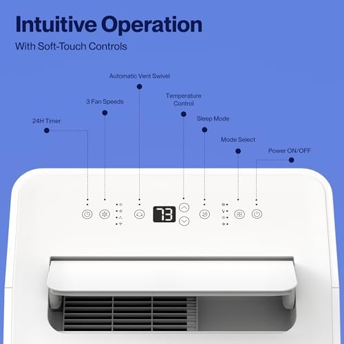 Della 14000 BTU Portable AC with Heat Alexa WiFi Compatible