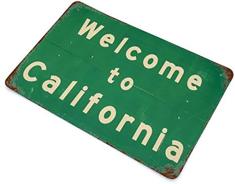 Retro Nostalgic Welcome to California Metal Sign