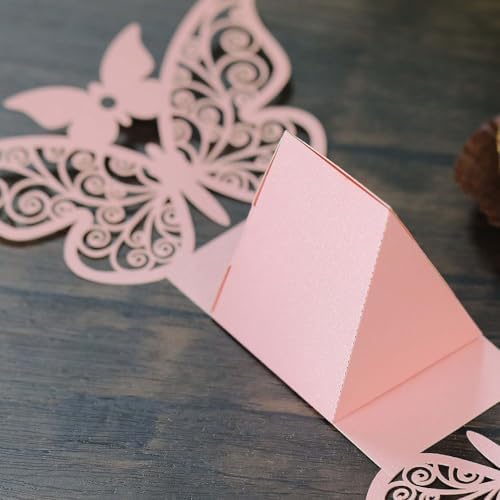 50 Packs Laser Cut Large Butterfly Wedding Favor Boxes 1
