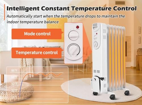 ARLIME Oil Filled Radiator Heater with Thermostat 3 Heat Settings