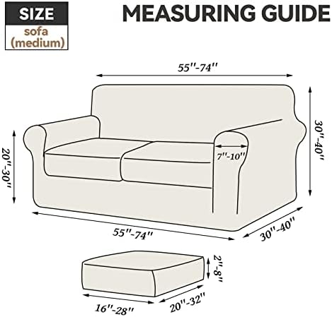 WEERRW Velvet Sofa Covers 3 Piece Medium