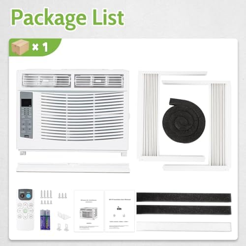 Hykolity 6000 BTU Smart Window AC Unit with Remote Control