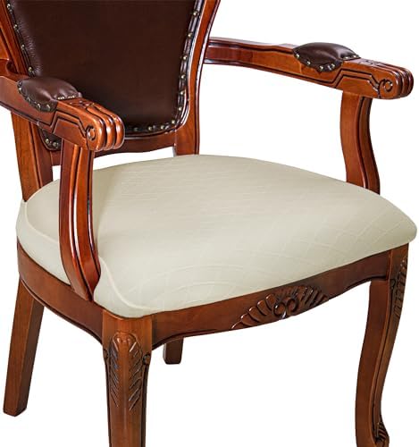CZL Dining Chair Seat Covers 2 Pack with Zipper and Elastic