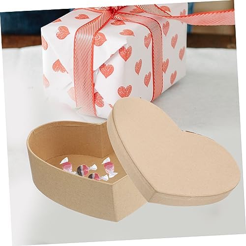 MOLUCKFU Kraft Heart Shaped Packaging Box for Wrapping and Gifting
