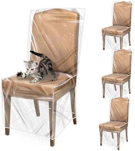 PAMASE 4 Pack Dining Chair Protectors with Backrests 1