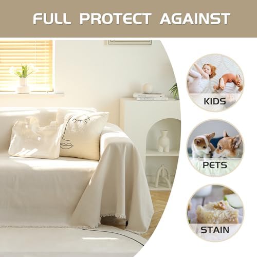 MEETSKY L-Shaped Sofa Cover 91 x 134 Pet Friendly