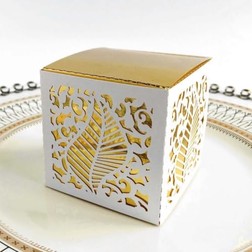 50 Pack Laser Cut Beige Gift Boxes For Small Items 1