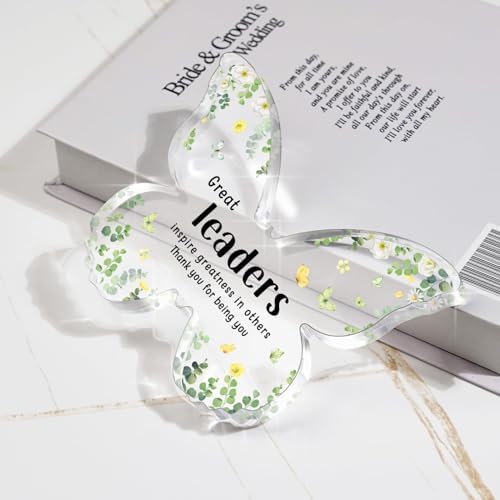 Boss Lady Gifts for Women Butterfly Acrylic Plaque