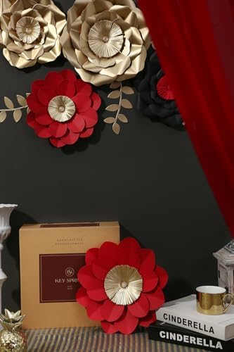 KEY SPRING Paper Flower Decorations Set of 6 1