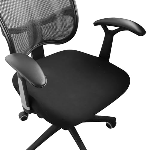 FORCHEER Office Chair Seat Covers Spandex Stretch Slipcovers - Black 1