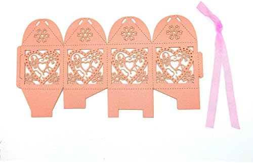 KPOSIYA 100 Pack Love Heart Decorative Gift Boxes with Ribbons
