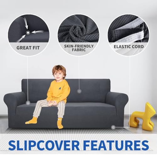 MAXIJIN Stretch Loveseat Sofa Slipcover 1 Piece