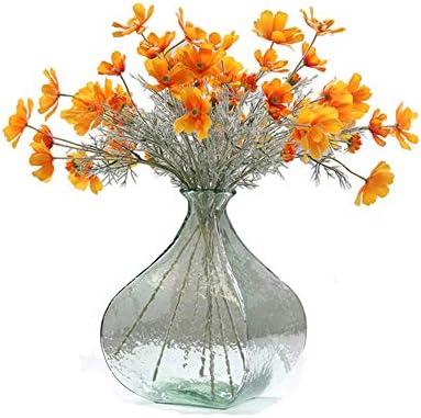6 Pcs Artificial Calliopsis Flowers Warm Autumn Orange No Vase