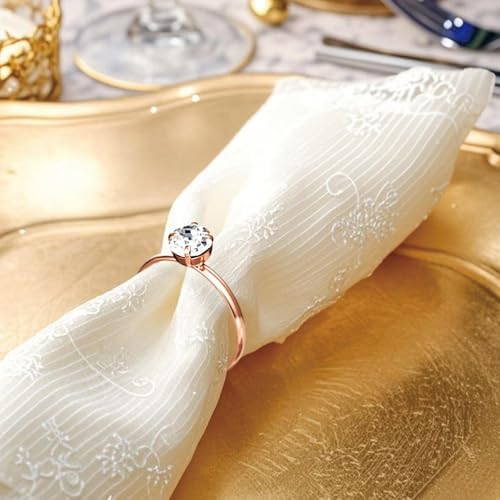 Naler 52 Pack Rose Gold Bridal Shower Rings