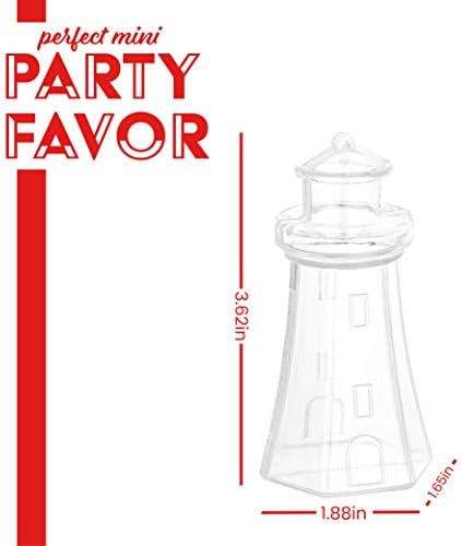Hammont Light House Candy Boxes 12 Pack Clear Acrylic