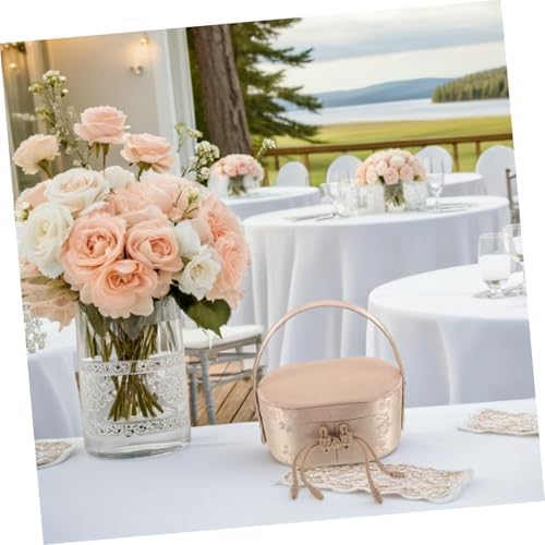Didiseaon Decorative Wedding Candy Boxes with Carry Handle