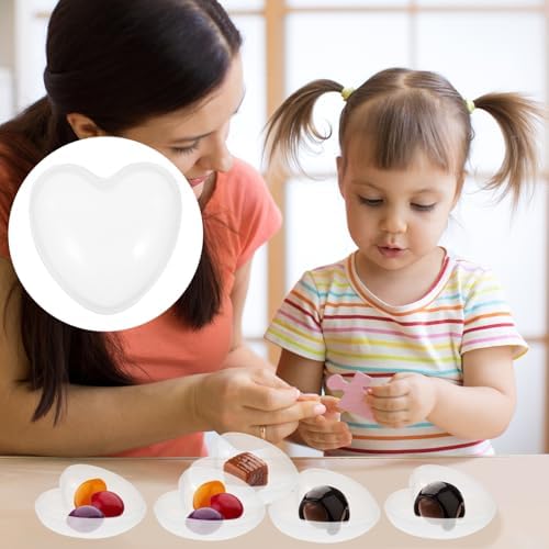 DECHOUS Heart-Shaped Storage Box Fillable Balls 8pcs Plastic Candy Container
