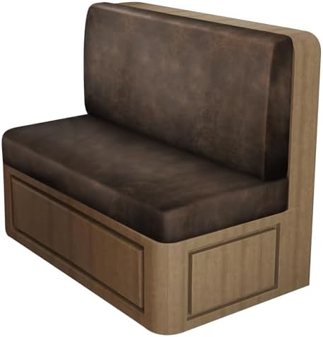 Leather Look RV Dinette Cushion Covers Brown