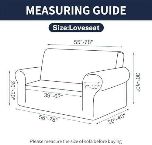 2025 New Stretch Loveseat Sofa Slipcover with Elastic Bottom