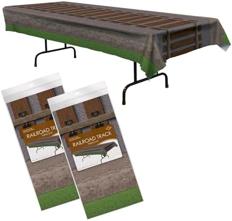 Beistle Railroad Track Tablecovers Pack of 2