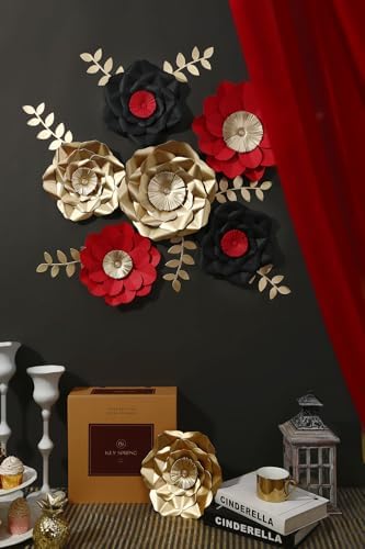 KEY SPRING Paper Flower Decorations Set of 6 1