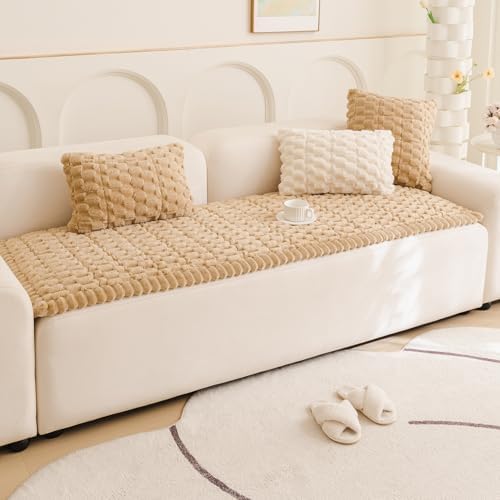 Tiwwie Fuzzy Dog Couch Cover with Non-Slip Design 1