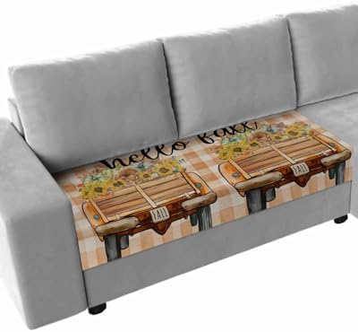 Fall Pumpkins Sofa Cushion Covers Washable Removable Stretchable