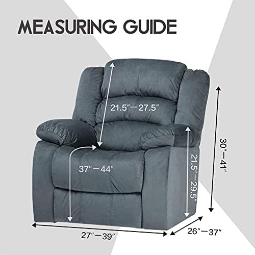 ULTICOR 4-Piece Velvet Recliner Cover Set Ivory