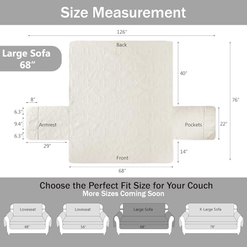 Pamhaven Quilted Sofa Slipcovers with Pockets