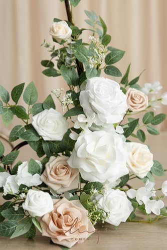 Lings Moment 2pcs Artificial Flower Garland for Wedding Decorations