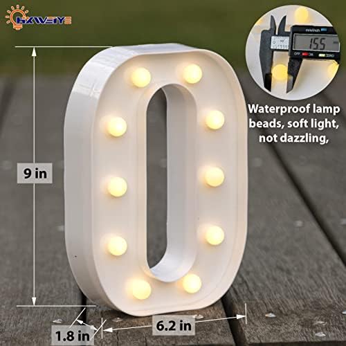 HXWEIYE Light Up Letters LED Marquee Sign 26 Alphabet 10 Number