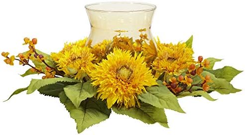 Nearly Natural Golden Sunflower Candelabrum Artificial Flower