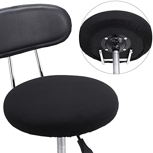 Tatuo Stool Covers Washable Elastic 8 Pack Black