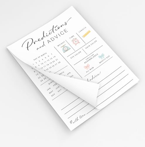 Baby Predictions Advice Cards for New Parents 30 Cards