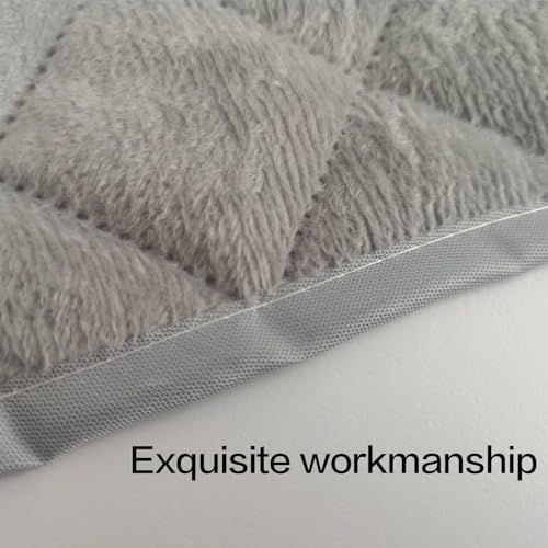 ZuGeo Quilted Fleece Sofa Cover with Elastic Straps Large Grey