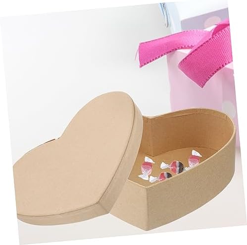 MOLUCKFU Kraft Heart Shaped Packaging Box for Wrapping and Gifting