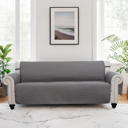 Waterproof Dog Couch Cover with 3 Cushions Grey