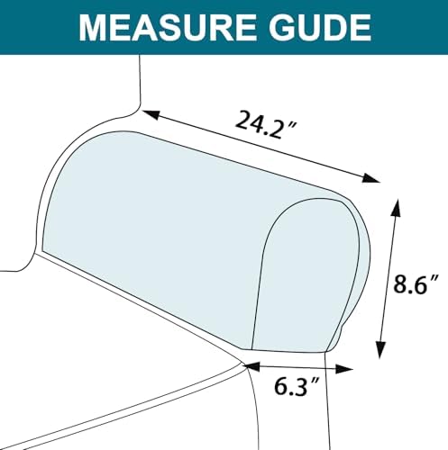 Turquoize Stretch Armrest Covers for Chairs and Sofas Gray Set of 2