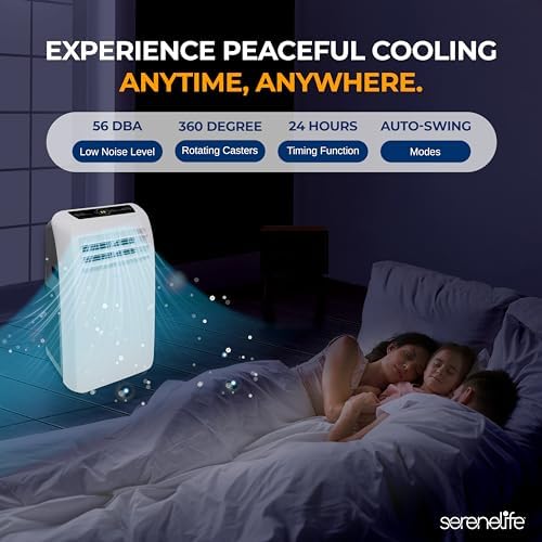 SereneLife 12000 BTU Portable AC with Dehumidifier and Heat 1